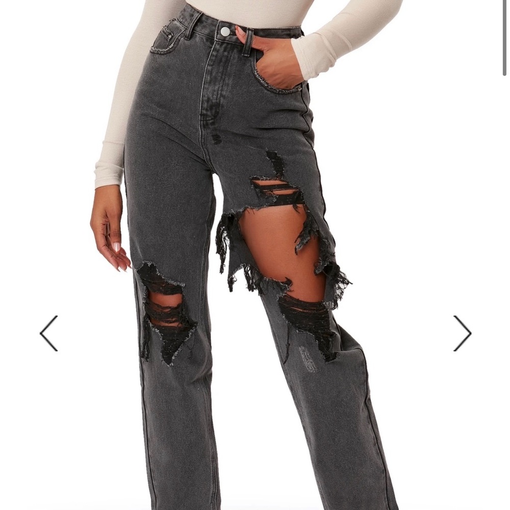 The Kript Saint Jeans in Black - Size XXS; Sold Out Online